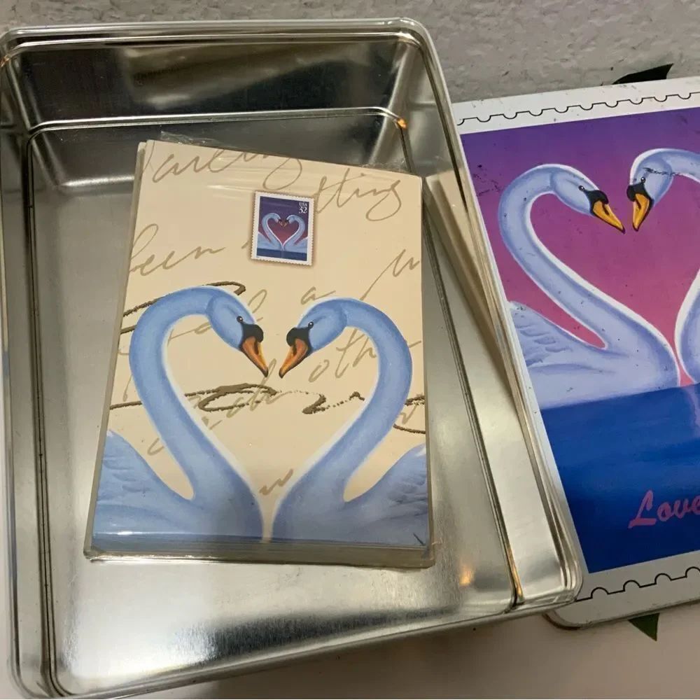 NEW~ USPS Stamp Love Letters ~ (15) Note Cards Envelopes ~ Tin ~ Stephen Gould